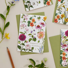 Load image into Gallery viewer, Catherine Lewis Design - Bountiful Blooms - Happiest of Birthdays - Card - Strelitzia's Florist &amp; Irish Craft Shop