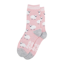 Load image into Gallery viewer, Sock Talk - Women&#39;s Bamboo Socks - Light Pink/Grey Marl, Sheep