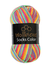Load image into Gallery viewer, Wool Bee Socks Color Sock Wool 100gr 4-fold knitting: 22 olive green brown orange - Strelitzia&#39;s Florist &amp; Irish Craft Shop