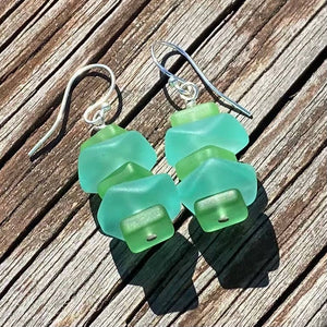 Sea Glass Earrings - Nuggets