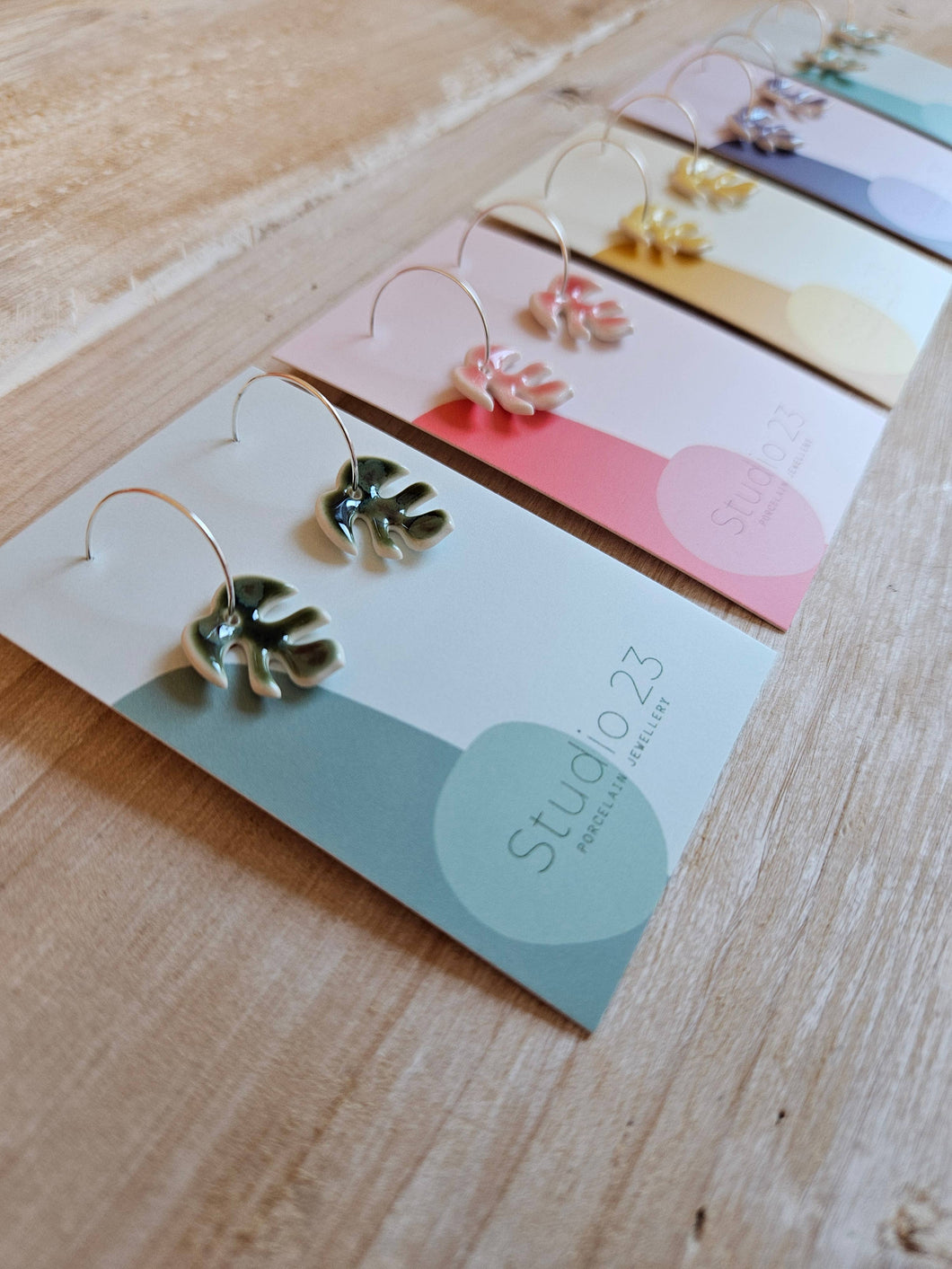 Studio 23 Ceramics - Drop Leaf Earring Pair - Strelitzia's Florist & Irish Craft Shop