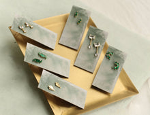 Load image into Gallery viewer, Silk Purse, Sow's Ear - Rustic Crystal Gold Trio Stud Earrings