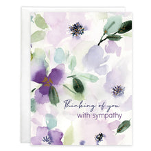 Load image into Gallery viewer, GINA B DESIGNS - Sympathy Greeting Card - Purple Floral
