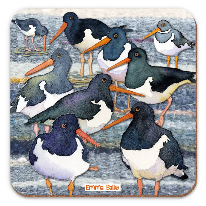 Emma Ball Ltd - Oystercatchers - Single Coaster - Strelitzia's Florist & Irish Craft Shop
