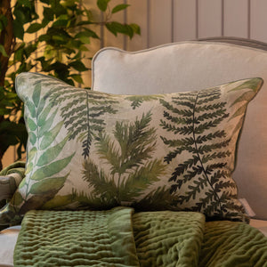 Elowen Printed Piped Cushion Linen