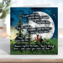 Load image into Gallery viewer, Fox Under The Moon - 'Friends Are Stars' - Fox Under The Moon Friendship Card
