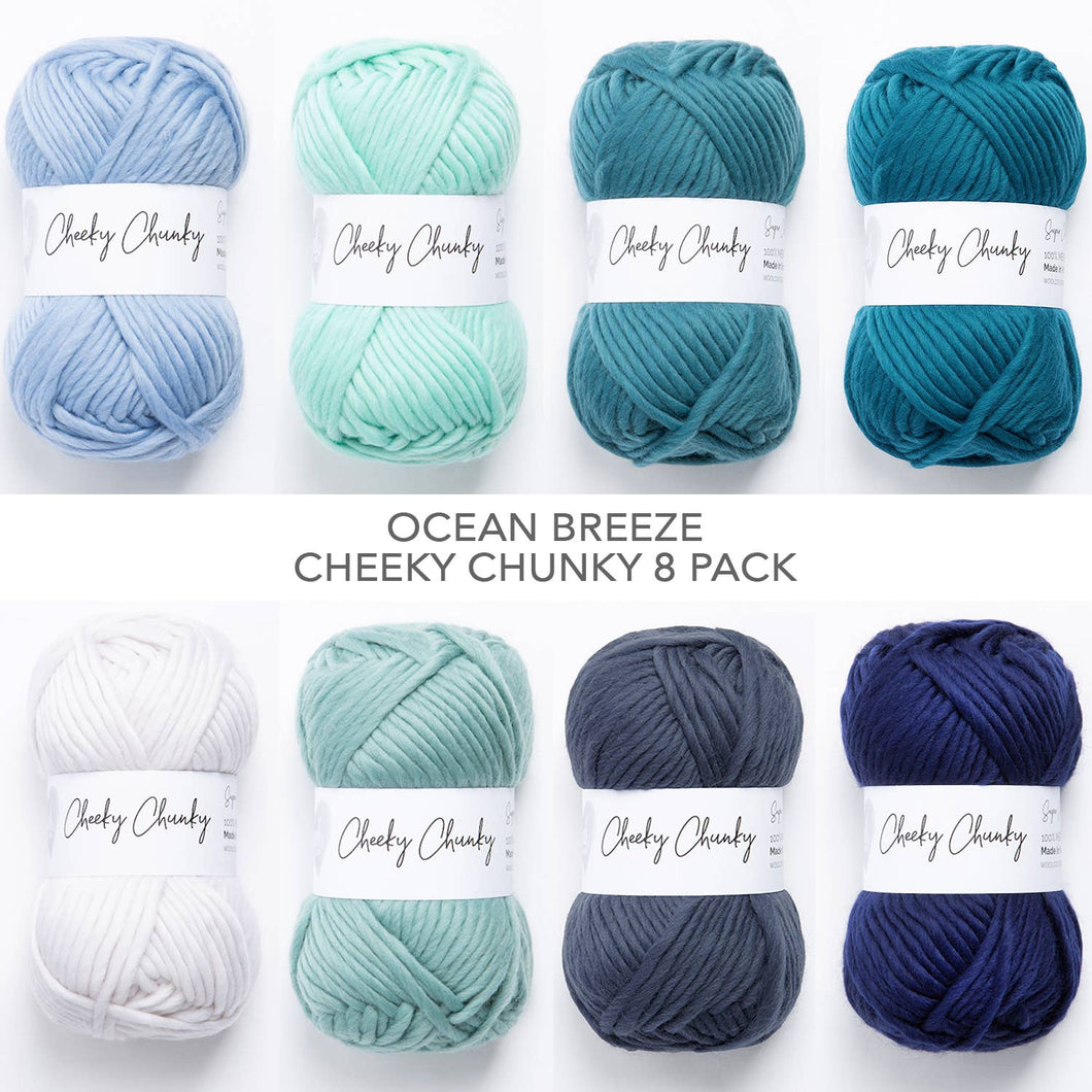 Cheeky Chunky Yarn Ocean Breeze Bundle - 8 Pack - Strelitzia's Florist & Irish Craft Shop