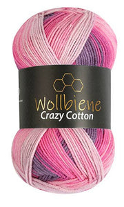 Wollbiene Crazy Cotton Ganzjahreswolle 100g Strickwolle - Strelitzia's Florist & Irish Craft Shop