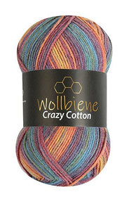 Wollbiene - Wollbiene Crazy Cotton Ganzjahreswolle 100g Strickwolle - Strelitzia's Florist & Irish Craft Shop
