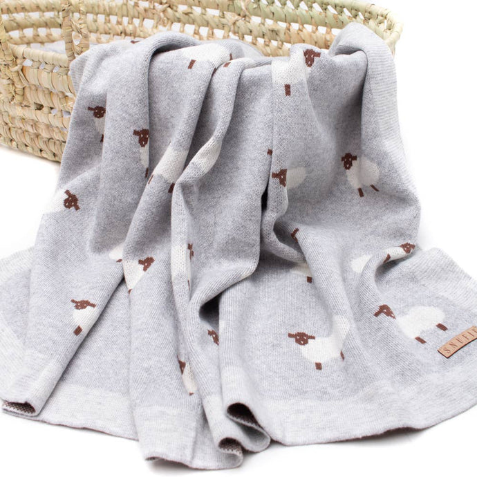 Snufie - Baby Blanket | SHEEP | Grey - Strelitzia's Florist & Irish Craft Shop