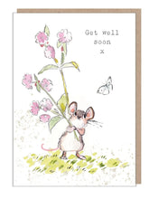 Load image into Gallery viewer, Paper Shed Design Ltd - Get Well Soon - Mouse With Flowers - Strelitzia&#39;s Florist &amp; Irish Craft Shop