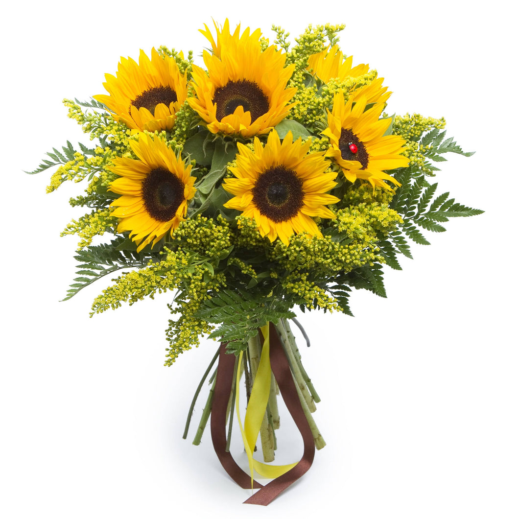 Sunflower Fresh Flower Bouquet - Strelitzia's Floristry & Irish Craft Shop
