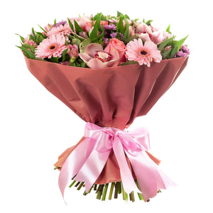 Summer Pink Fresh Flower Bouquet - Strelitzia's Floristry & Irish Craft Shop