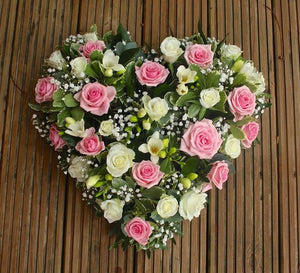 Loose Floral Heart Tribute - Strelitzia's Floristry & Irish Craft Shop