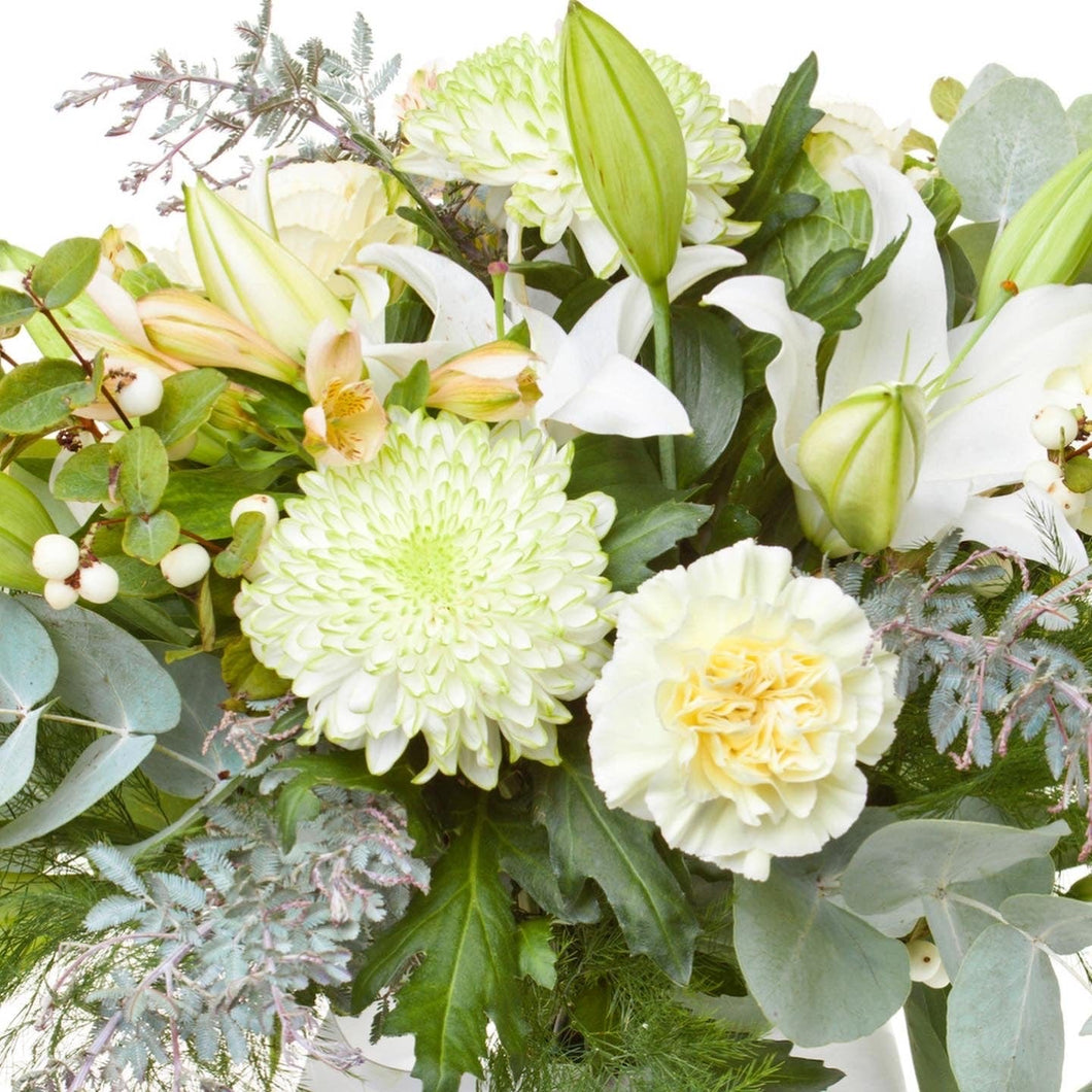 A Creamy White Fresh Flower Bouquet - Strelitzia's Floristry & Irish Craft Shop