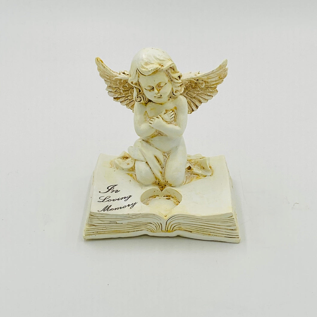 White Angel Grave Tribute - (In loving memory) - Strelitzia's Floristry & Irish Craft Shop