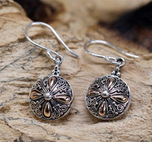 Load image into Gallery viewer, Classical Round Silver &amp; Gold Earrings - Strelitzia&#39;s Floristry &amp; Irish Craft Shop