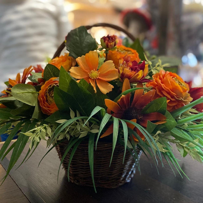 Artificial Flower Basket arrangement - Strelitzia's Floristry & Irish Craft Shop