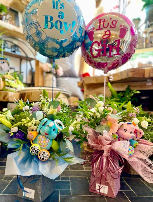 Baby Congratulations Balloon, Toy & Flower Bouquets - Strelitzia's Flower & Irish Craft Shop