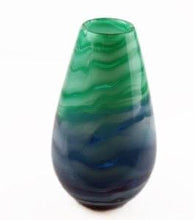 Load image into Gallery viewer, HANDBLOWN GLASS VASE - GREEN/ BLUE 26CM - Strelitzia&#39;s Floristry &amp; Irish Craft Shop