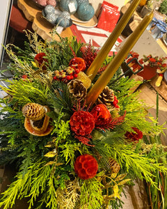 Christmas Fresh Table Centrepiece Display - Strelitzia's Flower & Irish Craft Shop