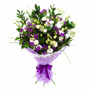 A Lavender & Cream Fresh Flower Bouquet - Strelitzia's Floristry & Irish Craft Shop