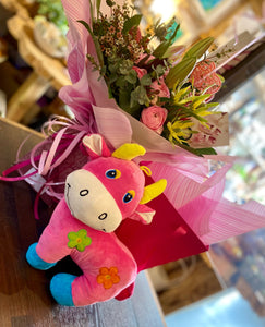 A Baby Pink Flower Bouquet package - Strelitzia's Floristry & Irish Craft Shop