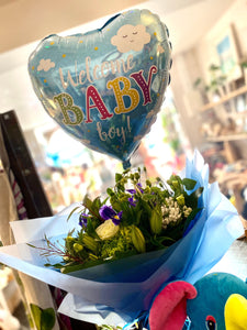A Baby Blue Flower Bouquet package - Strelitzia's Floristry & Irish Craft Shop