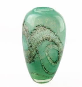 HAND BLOWN GLASS VASE MINT 29CM - Strelitzia's Floristry & Irish Craft Shop
