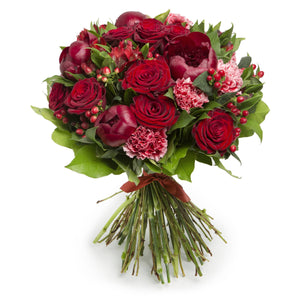 Passion Pink & Red Fresh Flower Bouquet - Strelitzia's Floristry & Irish Craft Shop