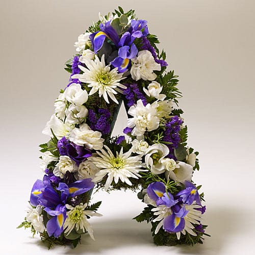 Loose Floral Single Letter Tribute - Strelitzia's Floristry & Irish Craft Shop