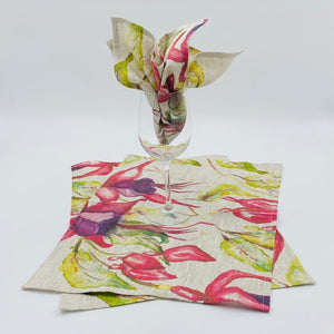 Fuchsia (Style 1) Hand Painted Table placemats & Napkin Sets - Strelitzia's Floristry & Irish Craft Shop