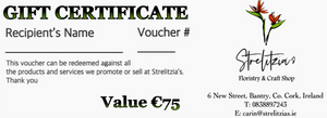 Gift Vouchers - Strelitzia's Floristry & Irish Craft Shop