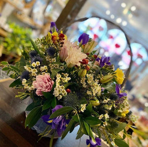 Extra Large Seasonal Fresh Flower Gift Basket (55cm High) - Strelitzia's Floristry & Irish Craft Shop