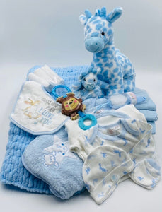 Soft and Snuggly Baby Hamper - Blue - Strelitzia's Floristry & Irish Craft Shop