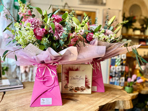 Bright Pink Fresh Flower Bouquet - Strelitzia's Flower & Irish Craft Shop