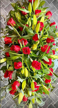 Load image into Gallery viewer, Casket Wreath of Red Roses - Strelitzia&#39;s Floristry &amp; Irish Craft Shop