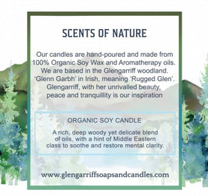 Glengarriff Organic Soy Candle - Energising & Invigorating - Strelitzia's Floristry & Irish Craft Shop