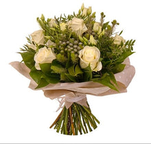 Load image into Gallery viewer, Cream &amp; Green Fresh Flower Bouquet - Strelitzia&#39;s Flower &amp; Irish Craft Shop