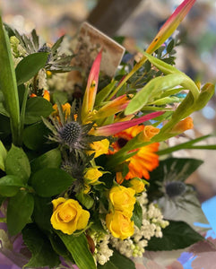 Yellow & Orange Fresh Flower Bouquet - Strelitzia's Floristry & Irish Craft Shop