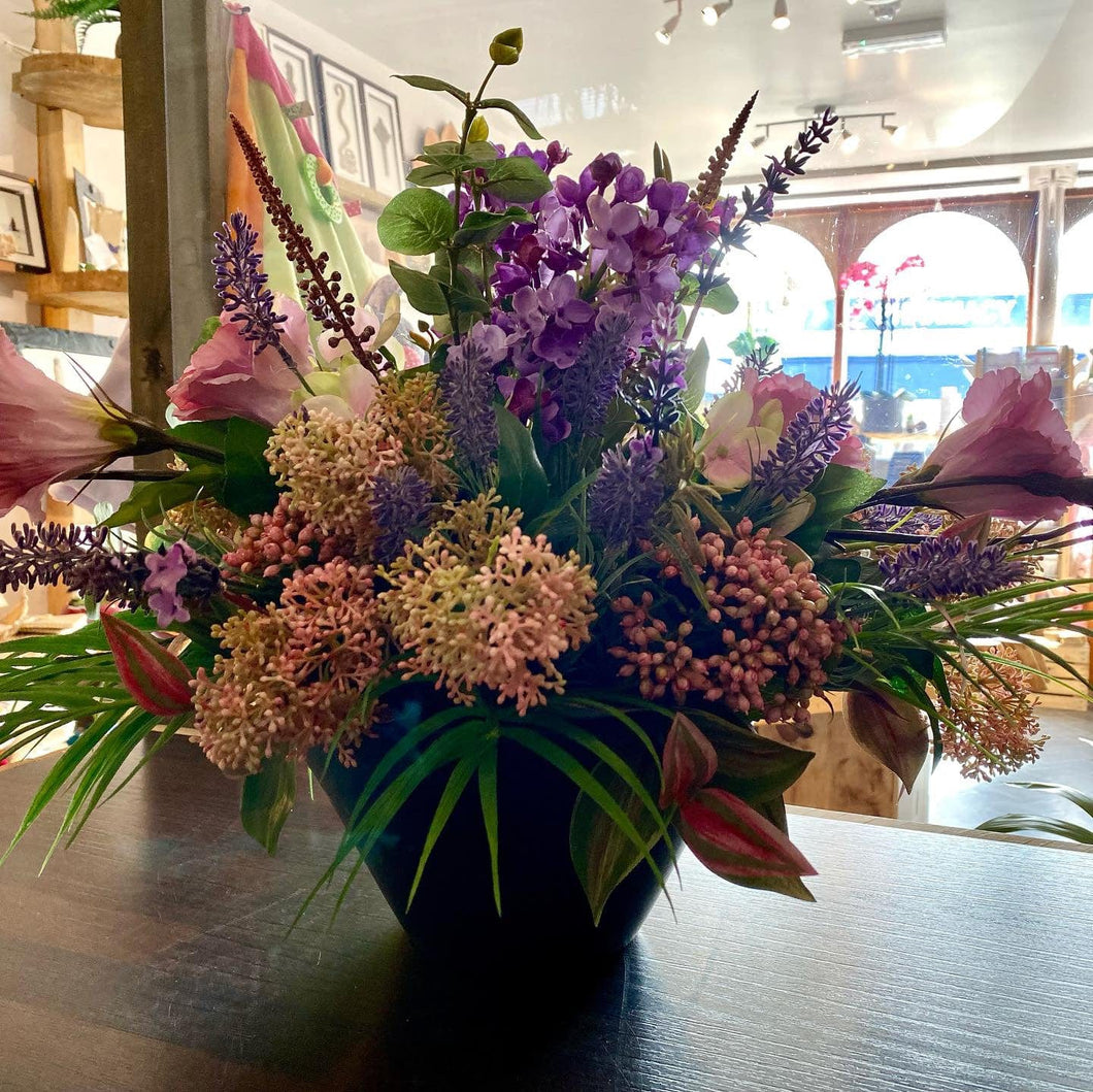 Lilac & Pink Artificial Flower arrangement - Strelitzia's Floristry & Irish Craft Shop