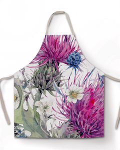 Thistle Hand Painted Apron and Oven Gloves - Strelitzia's Floristry & Irish Craft Shop