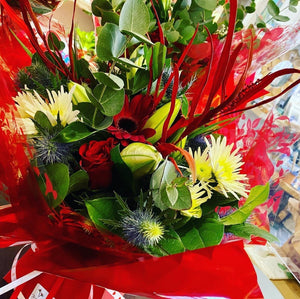 A “I LOVE YOU” Fresh Flower bouquets AND Chocolates [Options] - Strelitzia's Floristry & Irish Craft Shop