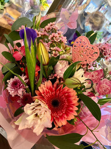 Wild Pink Fresh Flower Bouquet - Strelitzia's Floristry & Irish Craft Shop
