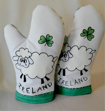 Load image into Gallery viewer, Irish Sheep Oven Gloves - Pair (Set of 2) - Strelitzia&#39;s Floristry &amp; Irish Craft Shop